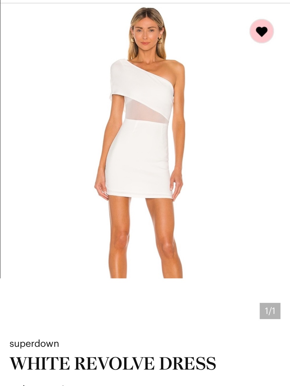 White Superdown Mini Dress